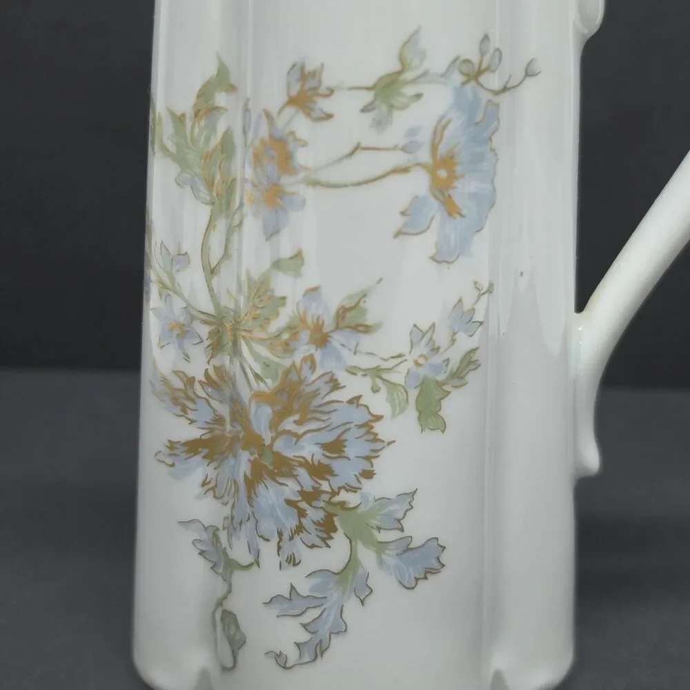 Vintage Haviland Limoges France Creamer Cornflower Blue Floral Pattern